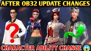 Free Fire Character Ability Change After Ob32 Update | Skyler, chrono ability change after update