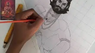 Parashurama Avatar Portrait Drawing &ndash; Realistic Pencil Art of Vishnu&rsquo;s Sixth Incarnation