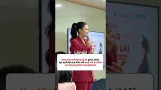Hoa hậu Phương Linh ph&aacute;t biểu tại sự kiện k&yacute; kết với quỹ Vừ A D&iacute;nh v&agrave; VinaCapital Foundation| LAVYON