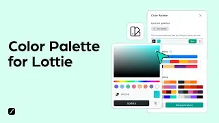 LottieFiles tutorial for beginners: How to use the Color Palette for Lottie animations