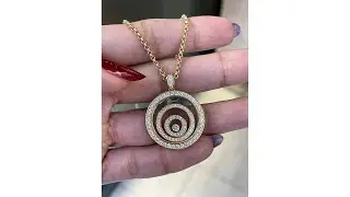 Chopard 18 Carat Yellow Gold and Diamond Happy Spirit Pendant Necklace