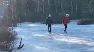 Europe&rsquo;s one of the Biggest Botanical garden. Ice Skating on Frozen Lake