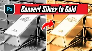 How to Change SILVER to GOLD in SECONDS! - Photoshop Tutorial