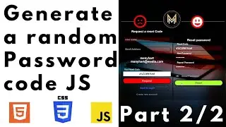 How To Create Login Form In HTML and CSS | Random Code Forgot Password using JavaScript Part 2/2