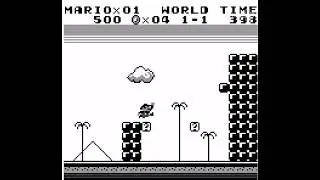 Playing My game called super Mario land (1989)