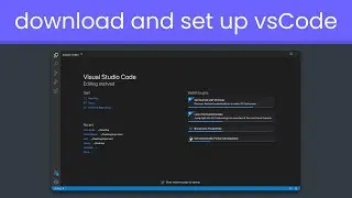 Download And Set-Up VScode | learnWeb pt.1