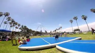 AirTrack workout at the beach!