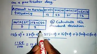 Calculate Standard Deviation 2017 ECZ paper 2