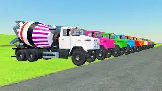 TRANSPORTING WITH COLORS - ALL MIXER TRUCK WITH SANY, KAMAZ, GOODRED, MAN, POLICE, IVACO I PLAY FARM