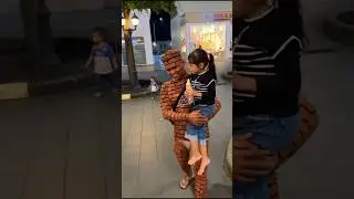 Brick monster runs away with child😱‼️