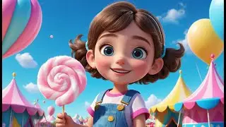 Cotton Candy, Sweet and Light Delight | Fun Candy Rhyme for Kids | Toddler Song with Sweet Treats