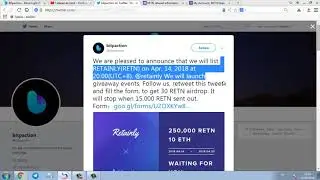 15,000 RETN TOKEN GIVEAWAY GET FREE TOKEN LIUSTED ON EXCHANGE