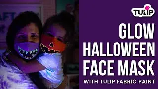 Spooky Stylish Halloween Face Masks with Glow in the Dark Fabric Paint