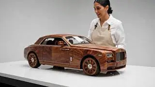 Handcrafted Wooden Rolls-Royce La Rose Noire Droptail | Ultra-Luxury Wooden Car | Wooden art