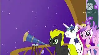 Dale Jr, Shining Armor and Candace seeing mars and Jupiter through his telescope