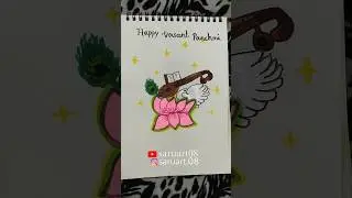 Basant Panchami Special Drawing | Maa Saraswati Painting | Happy Basant Panchami❤️#art #shorts#viral