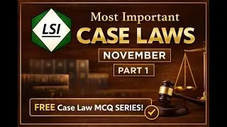 Part 1 | Important Case Laws  MCQ– November