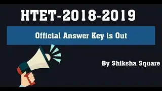 HTET 2018-2019 Official Answer Key is Out|Check Your Result