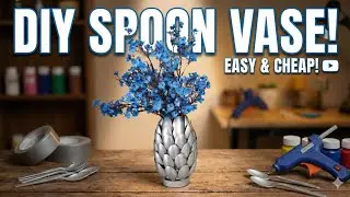DIY Plastic Spoon Flower Vase | Best Out of Waste Craft Idea/ Easy Recycled Spoon Vase Tutorial