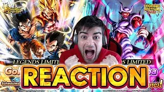 SONO LOROOO!! 😍😭 SUPER GOGETA LF FUSION IN-GAME & JANEMBA LF DUAL!! REACTION DRAGON BALL LEGENDS ITA