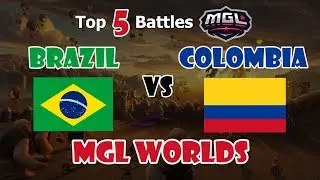 Brazil vs Colombia Clash Royale 🏆🏆🏆 Top 5 Battles MGL Worlds 🔑🔑🔑 Top 64 MGL World