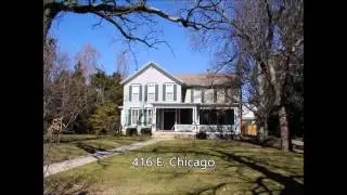 Before and after restoration of homes in the Elgin Historic District
