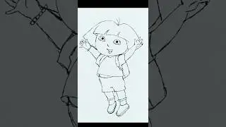 Dora drawing easy ll Dora Buji cartoon ll #shorts #youtubeshorts #diy #art #cartoon #kids #favorite