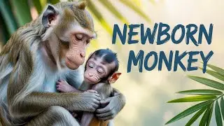 The Monkey Angkor Wat BABY lovely family  EP237