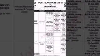 New Nadra Jobs 2022 | Latest Nadra Vecancy 2022 @pakjobsportal4427 #viralvideo #shortvideo #jobspk