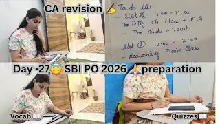 Day- 27✅️ Target SBI/IPBS PO 2026🙏 Full day Study Routine vlog 😇