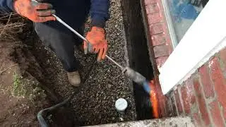 Outside waterproofing cleaning the walls