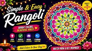Traditional South Indian Rangoli Kolam Design || Digital Rangoli