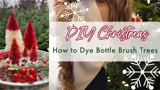 Christmas DIY - dying bottle brush trees!