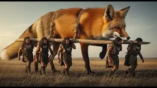 ice agelife m years ago prehistoric man confronts fox survival battle