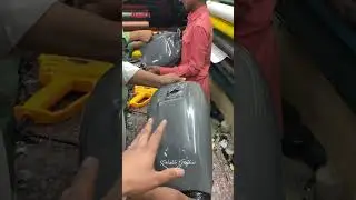 Splendor dual tone vinyl wrapping #part1 #viral #reliablegraphics #bikemodification