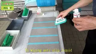 Demonstration of applying anti-slip solutions | 47 No glazed tiles, nonslip construction project
