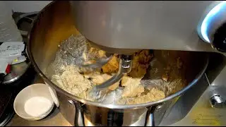 Bigás előtészta dagasztása a Dr.Pizza HOOK 15 ös dagasztójával 1000 g Nápolyi pizzatészta készítése!