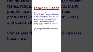 Essay on Flood || Essay On Floods