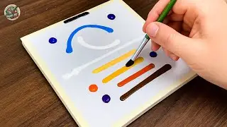 Удивительные идеи для акриловой живописи｜Как нарисовать светящуюся реку под полумесяцем | Простой...