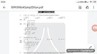 JEE MAINS 2020 6 September first shift paper solution (Mathematics)