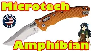 Microtech【マイクロテック】■ 「アンフィビアン」オレンジ 【M390MK】【波刃】【Ram-Lok】【アルミニウム】AMPHIBIAN 137RL-11FLOT 折りたたみ アメリカ製