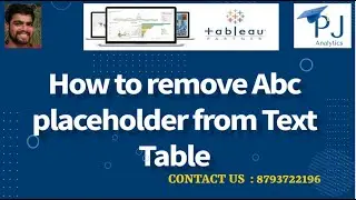 Tableau Tutorial | How to remove Abc default value from Crosstab