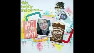 Stencil, Gelatos and Distress Ink background