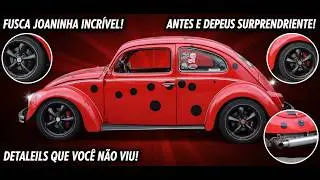 Fusca fuscao Carro da Ladbug Joaninha Mostrado em maiores details detalhes