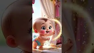 Peek-a-BOOM! 🎉 Cartoon Baby Confetti Surprise | Cute Baby AI Shorts