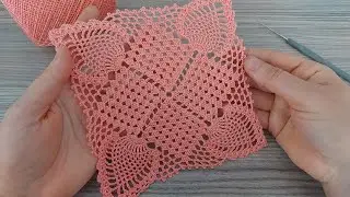 🌸 Новая модель! Потрясающий узор для вязания крючком в виде квадратного цветочного кружева | Крас...