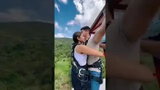 Couple Bungee jumping adventure status #shorts #adventure #bungeejumping