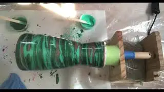 #122 &bull; Oops, I forgot to hit the start button on this Copper with green Vase