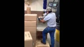 Ergonomic Work Crane Safely Lifting Boxes