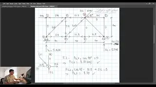 Lesson 3: Determinate Trusses Solving (Joint Method) | Study with Anh | Charles Darwin University